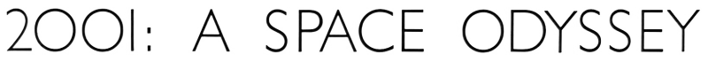 2001: A Space Odyssey logo on a transparent background