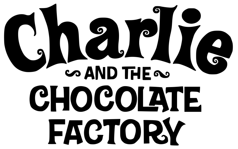 Charlie and the Chocolate Factory logo on a transparent background