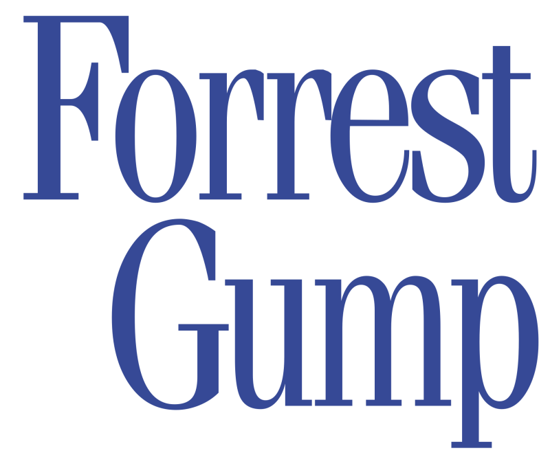 Forrest Gump logo on a transparent background