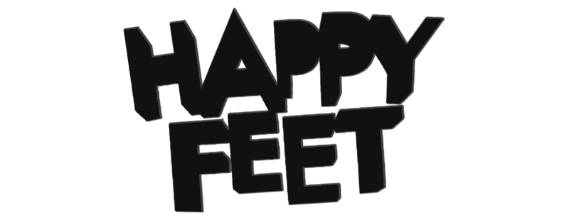 Happy Feet logo in black