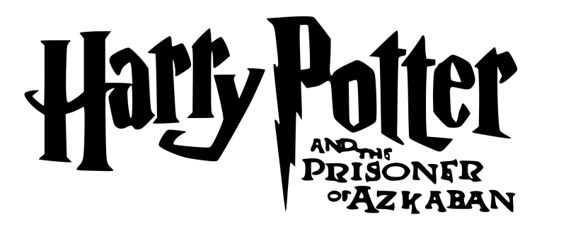 Harry Potter and the Prisoner of Azkaban logo on a transparent background