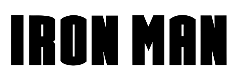 Iron Man logo on a transparent background