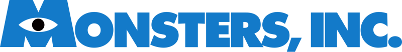 Monsters, Inc. logo on a transparent background