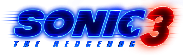 Sonic the Hedgehog 3 logo on a transparent background