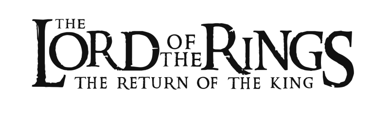 The Lord of the Rings: The Return of the King logo in black