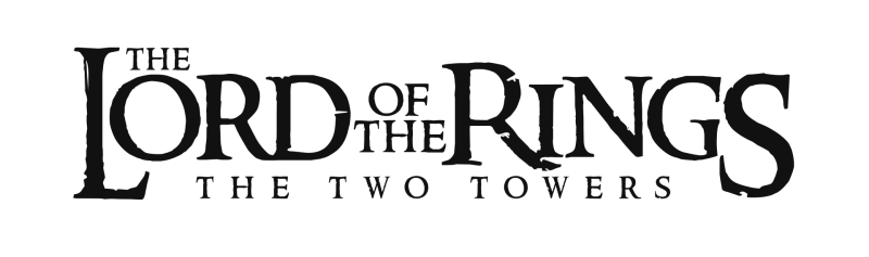 The Lord of the Rings: The Two Towers logo in black