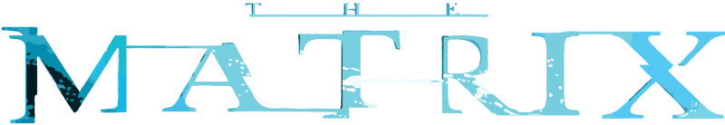 The Matrix logo on a transparent background