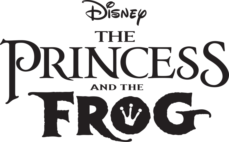 The Princess and the Frog logo on a transparent background