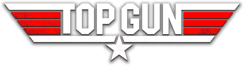 Top Gun logo on a transparent background