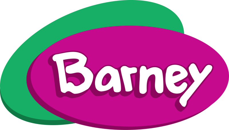 Barney & Friends logo on a transparent background