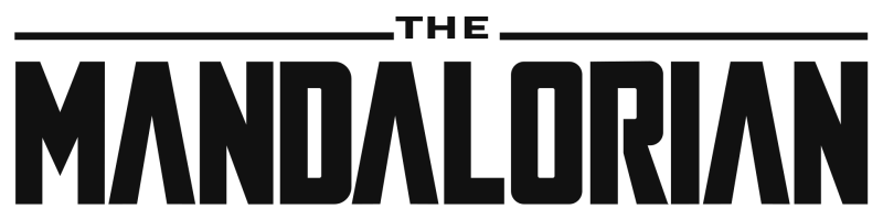 The Mandalorian logo in black